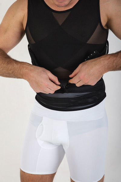 MEN'S SCULPTING TOP WITH WAIST TRAINER - Shape Clothing
