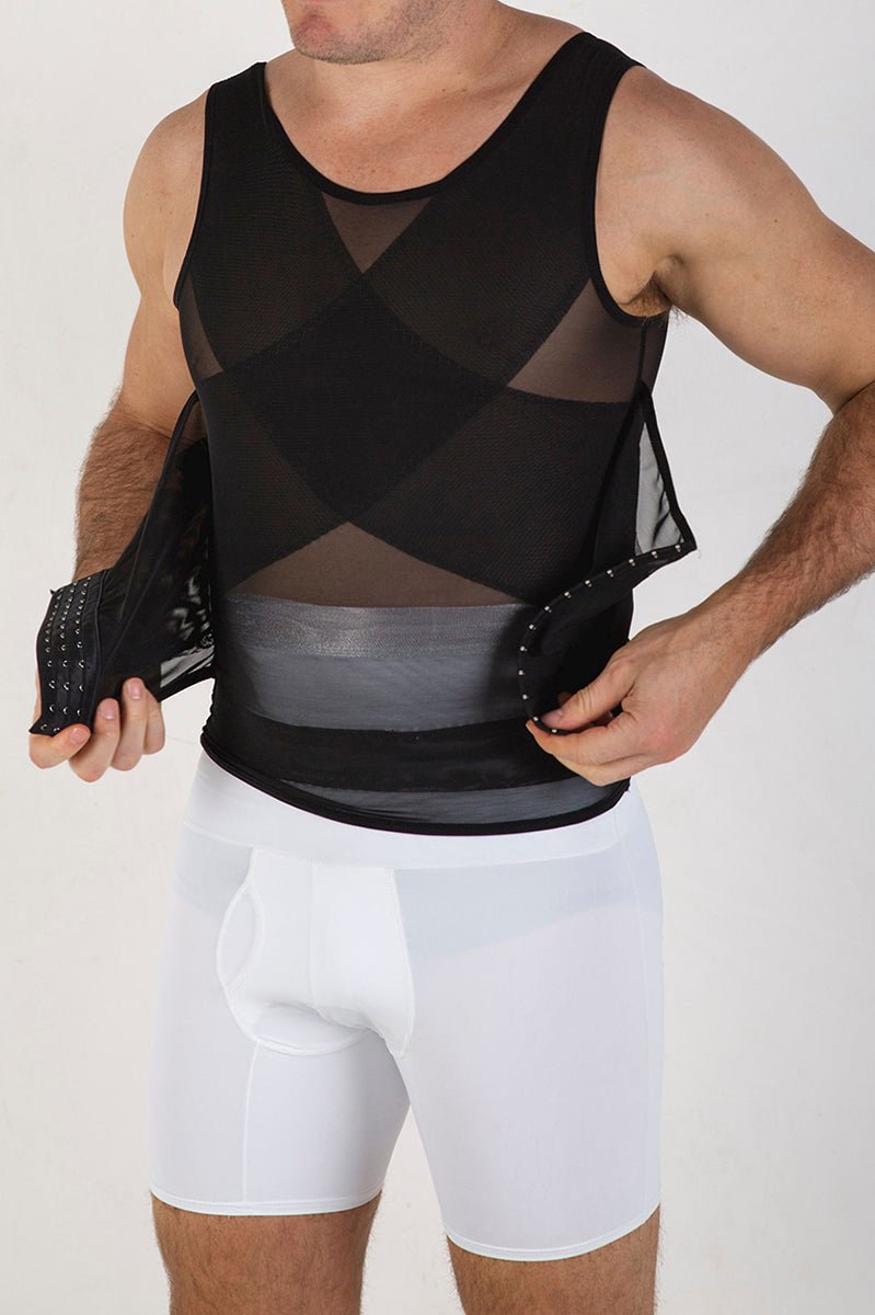 MEN'S SCULPTING TOP WITH WAIST TRAINER - Shape Clothing