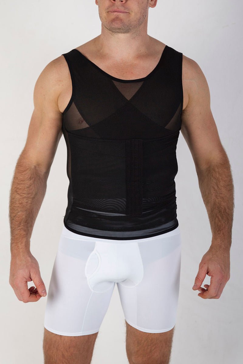 MEN'S SCULPTING TOP WITH WAIST TRAINER - Shape Clothing